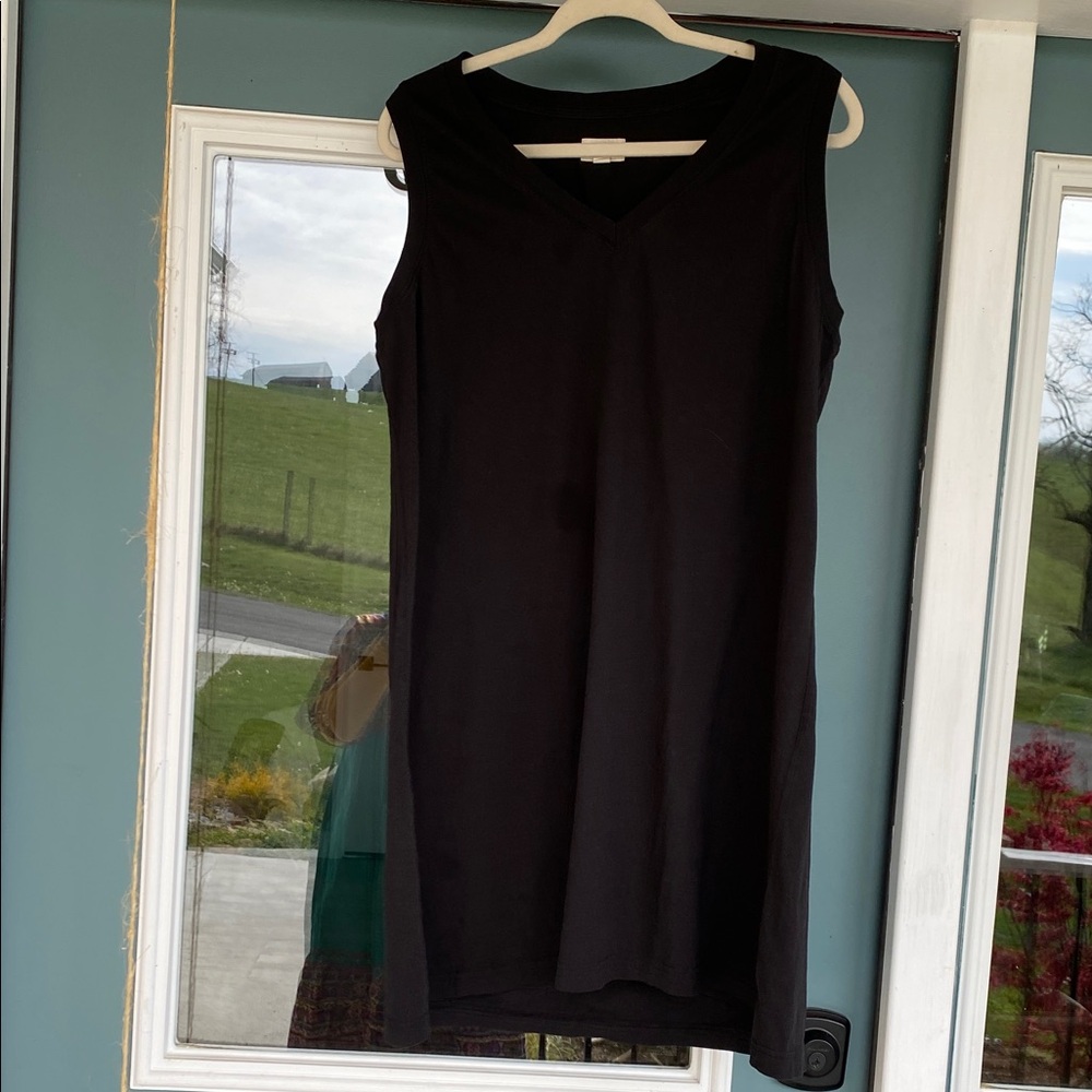 Pact Black Cotton Tee dress - XL